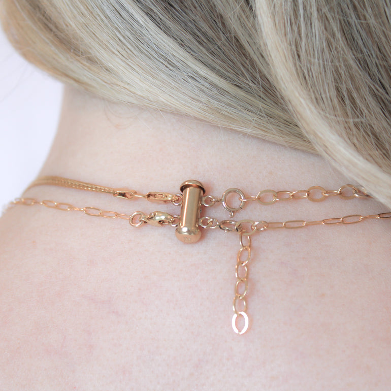 Necklace Layering Clasp Rose Gold